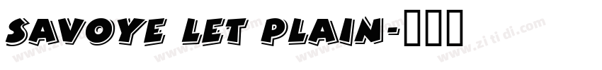 savoye Let Plain字体转换